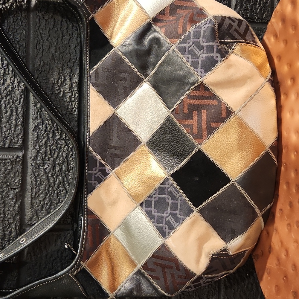 NWOT Tiganello Leather Patchwork Handbag
